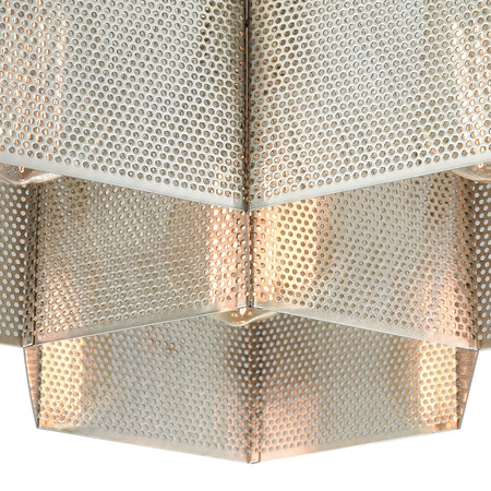 Elk Lighting Compartir 3-Lght Semi Flush in Satin Brss with Perforated Metal Shade 21111/3